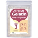 ATNreuro Empty Gelatine Capsules Size 3-Clear Empty Capsules 100 Count, Fillable Pill Small Gel Caps DIY Gelatine Capsule 3
