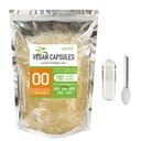 Veggie Capsules Empty Size 00 Clear Vegan 1000 Count Empty Capsules Vegetable 00 Pill for DIY Supplement Filling