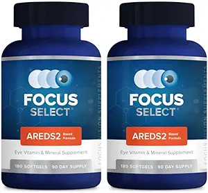 Focus Select AREDS2 Based Eye Vitamin-Mineral Supplement - AREDS2 Basic Supplement for Eyes (360 ct. 180 Day Supply) - AREDS2 Temel Low çinko Formula - Eye Vision Supplement ve Vitamin