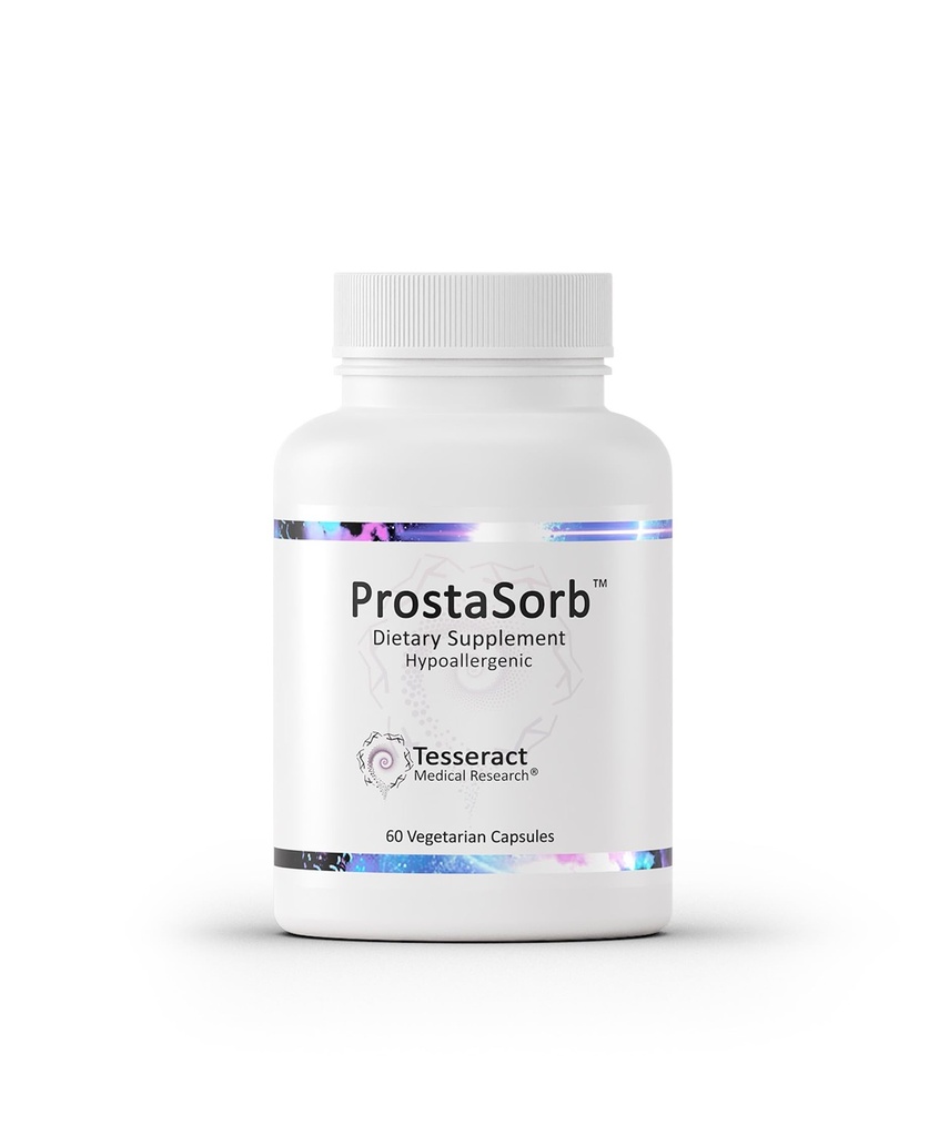 Tesseract ProstaSorb, Συμπληρώματα Prostate για άνδρες με πριονισμένο Palmetto, Pygeum και κολοκύθα, υποστηρίζει υγιή λειτουργία Prostate, Bladder Κενό, ουρική ροή, χωρίς γλουτένη, 60 κάψουλες χορτοφάγων