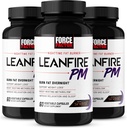 Force Factor LeanFire PM, Kilo Kayıp Pills for Women and Men, Fat Burner ve Overnight Kilo Kayıp Pills to Burn Fat, Boost Metabolism ve İnanılmaz Sonuçlar için Uykuyu Geliştirin, 60 Kont (Paket 3)