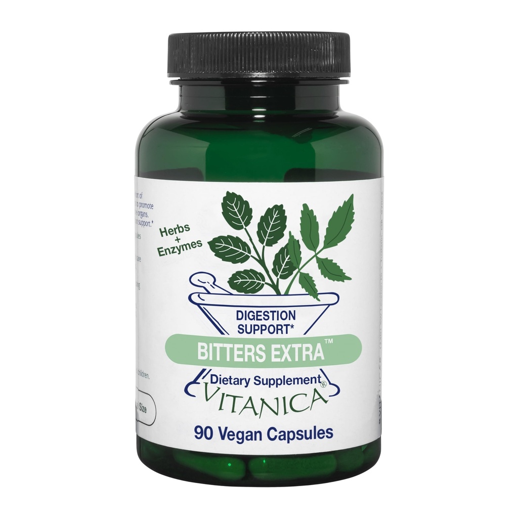 Vitanica Bitters Ekstra, Digestion Support, Vegan, 90 Capsules