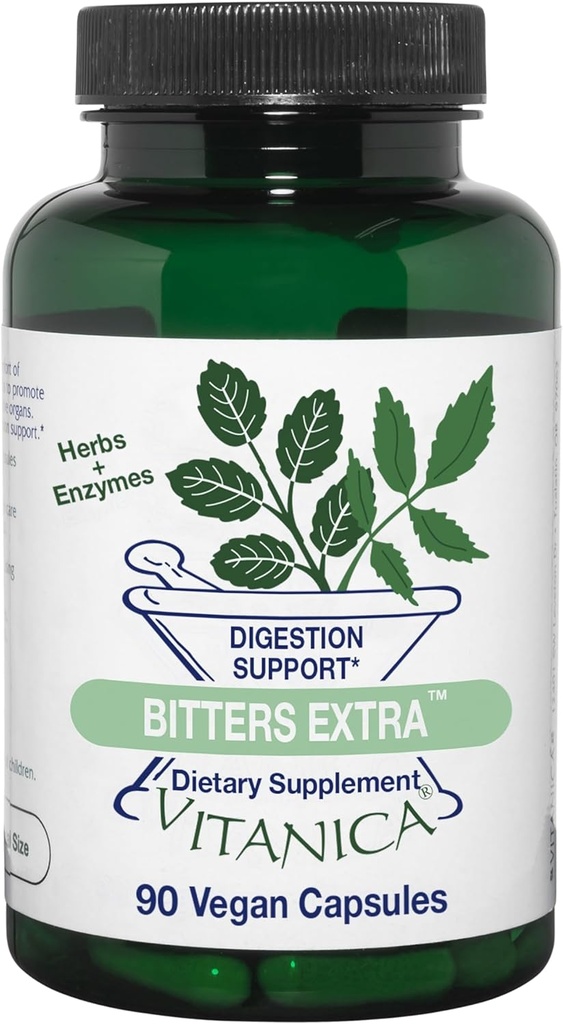 Vitanica Bitters Ekstra, Digestion Support, Vegan, 90 Capsules