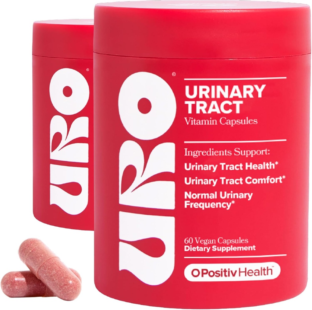 O Positiv URO Urinary Tract Health Supplement for Women, 60 Count (Pack of 2) - Pacran Complete Cranberry Extract, D-Mannose, & Vitamin C - Vegan & Gluten-Free