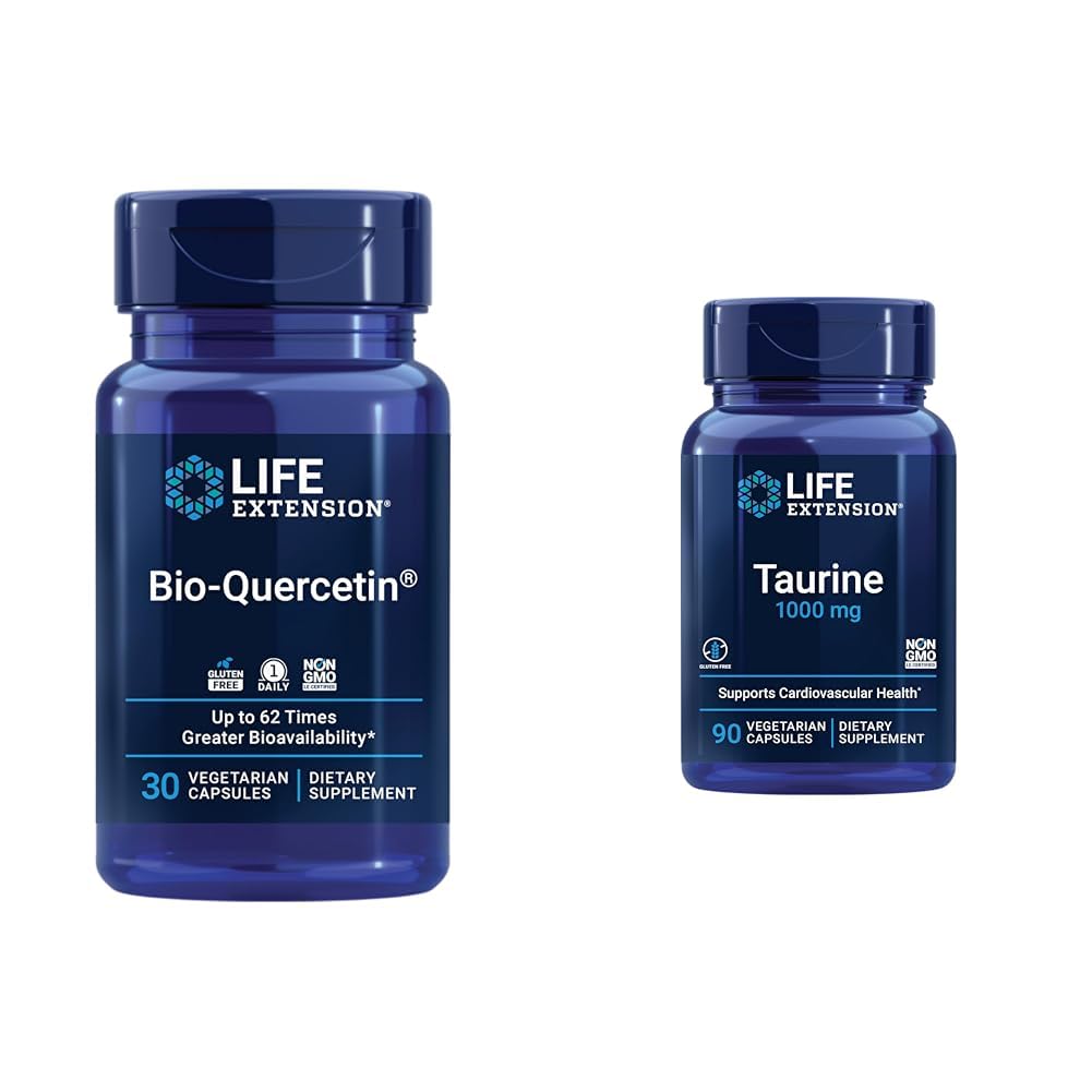 Επέκταση ζωής Bio- Quercetin 30 Κάψουλες & Ταυρίνη 1000mg 90 Κάψουλες Bundle