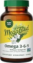 MegaFood Vegan Omega 3 6 9 - Burp-Lesss Supplement - 600 mg Plant-Based Omega-3 & 150 mg DHA Per Servis - Kalp, Beyin, Vizyon ve Ortak Destek - Balık Petrol Alternatif - 60 Capsules, 30 Hizmetler
