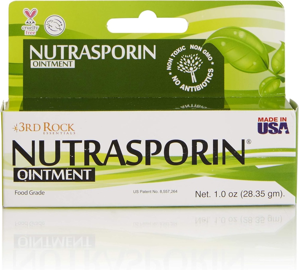 3ο Απαραίτητο Βράχο Nutrasporin Ασημί Αλοιφή, Τοξικό-ελεύθερο, Πετρελαϊκό-ελεύθερο, Μη-Αντιβιοτικό, Πρώτες Βοήθειες, Διατροφή βαθμού Αλοιφή, 1.0oz, Συσκευασία του 1