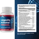 Zenith Labs Longevity Activator Anti-Aging Supplement Diyetary Supplement, Natural Antioksis with Resveratrol - Supports Immune Function and Health Memory