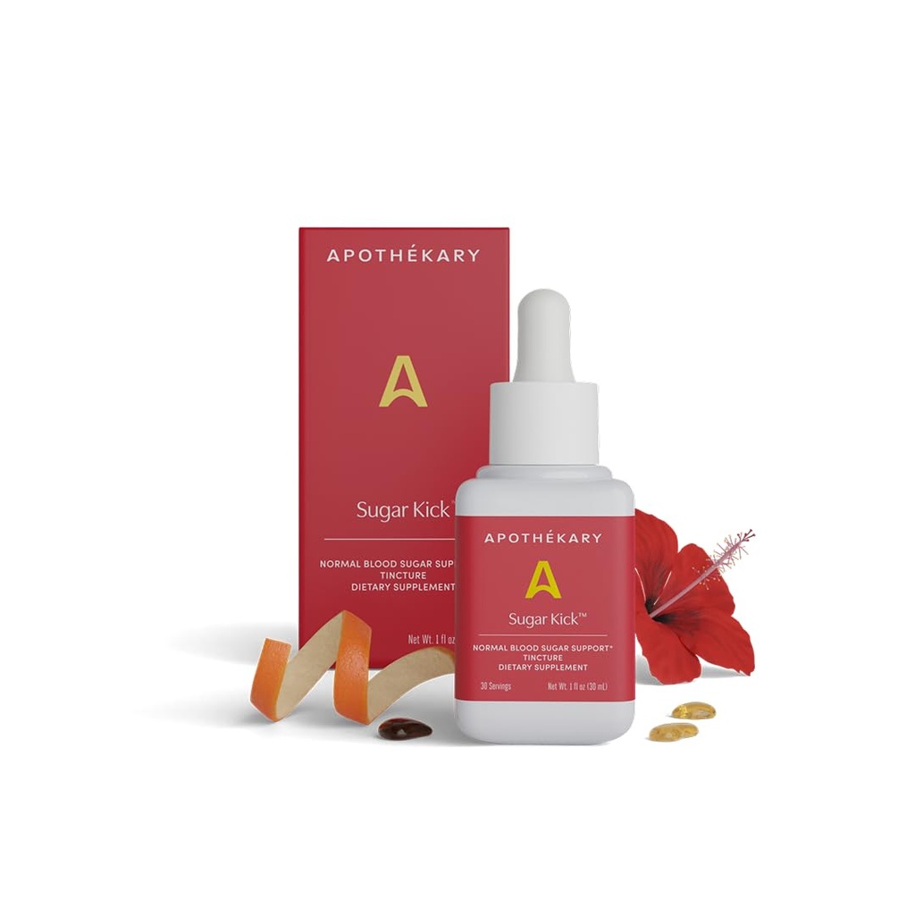 Apothékary Sugar Kick Herbal Liquid Drops, Digestive Support, Metabolic Support, 30 Hizmet