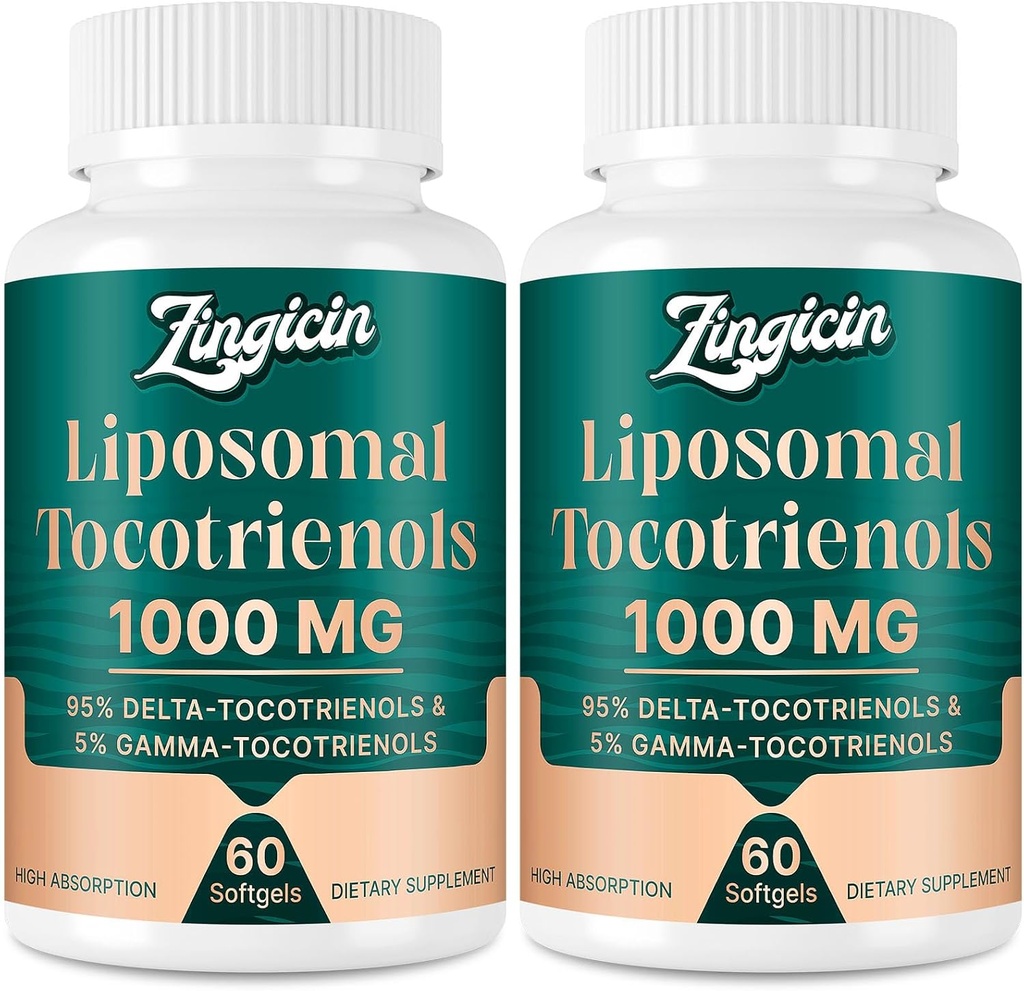 E Tocotrienols - Liposomal Tocotrienols Supplement 1000 mg, Highly Absorbable Delta Tocotrienol ve Gamma Tocotrienol için Bone Health ve Antioksi Support, 120 Softgels