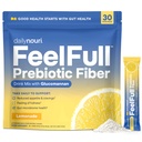 Günlük Nouri FeelFull Prebiyotik Fiber Drink Mix | Supports Natural Fullness, Appetite & Cravings Control, Gut & Metabolic Health | Oligofructose, Glucomannan & Chromium | 30 Stick Packs