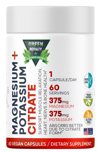 Magnezyum Citrate + Pyum 60 Premium Vegan Capsules (Citrate 375 mg) + (375 mg Pyum) GMO, Gluten Free - High Abxia Supplement ABD'de gerçekleştirildi