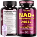 NAD Supplement 1100mg + Resveratrol 600mg – Advanced Liposomal NAD+ Capsules with Pterostilbene & Quercetin