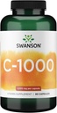 Swanson Vitamin C w/Rose HIPS - Herbal Supplement Skin Health, Heart Health & Immune System Support - Doğal Formula Koruma ve Wellness - (90 Capsules, 1000 mg Her)