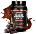 DMoose Grass Fed Whey Protein Powder - για την ανάπτυξη των μυών & την αποκατάσταση, φυσικά γλυκασμένα & αρωματισμένα, πλούσια σε Αμινοξέα, γρήγορη απορρόφηση Performance Formula (2 Lbs, σοκολάτα)