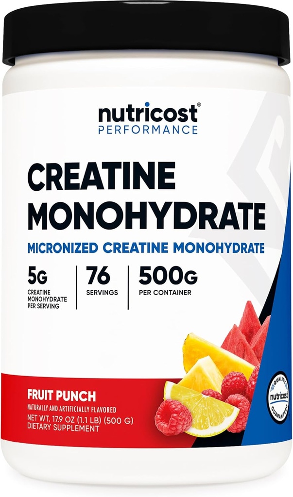 Nutricost Kretine Monohidrat Toz (Fruit Punch, 500 Gram)