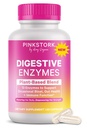Pink Stork Digestive Enzymes for Women | 13 Plant-Based Enzymes + Amla | Supports Digestion, Gut Health, Bloating & Nutrient Absorption | GLP-1 Wellness | Vegan | 60 Capsules