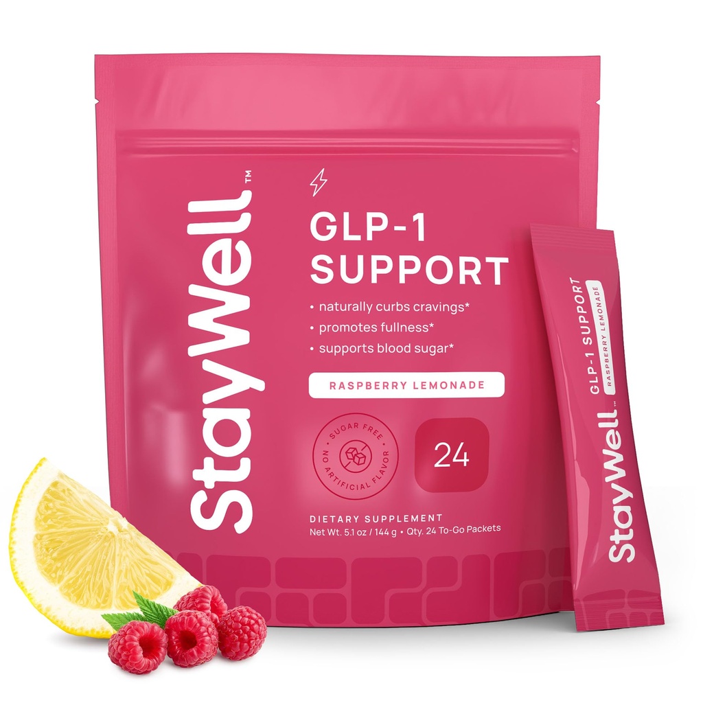 GLP-1 Supplement | Natural GLP-1 Production | GLP 1 Booster Drink Mix to Control Appetite and Cravings | Great Tasting Metabolic Support - Yerba Mate, Garcinia Cambogia, Berberine [Raspberry Lemonade]