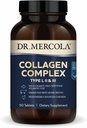 Dr. Mercola Collagen Complex - Υποστηρίζει δέρμα & συνδετικό ιστό - Τύποι I, II & III Collagen - Μη ΓΤΟ, Χωρίς γλουτένη & χωρίς σόγια - 90 δισκία (30 σερβίτσια)