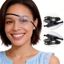 AMZVIO 2pcs Eye Shield After Cataract Surgery, Hard Protective Eye Patch for Sleeping,with Adjustable Strap, Breathable Ventilated Eye Covering for Cataract Recovery(Black)