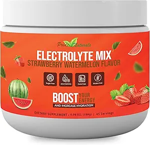 Elektrolyte Toz - Workout Recovery Electrolytes, Sugar Free, Gluten Free & Vegan, Pure Keto & Paleo Hydration İçecek, Immune Boosting Vitamins (198 Grams, Strawberry Watermelon)