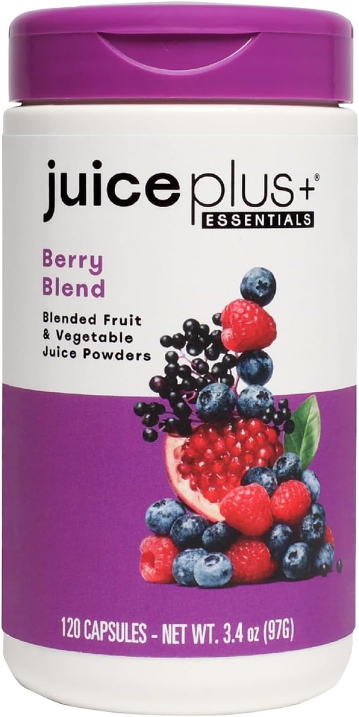 JuicePlus+ Berry: Concord Grape, Blueberry, Cranberry ve More - Tüm Gıda Esasen, Vegan, Plant bazlı Vitaminler - Gluten-Free, Non-GMO, Kosher - 1 Şişe (60 Hizmet)