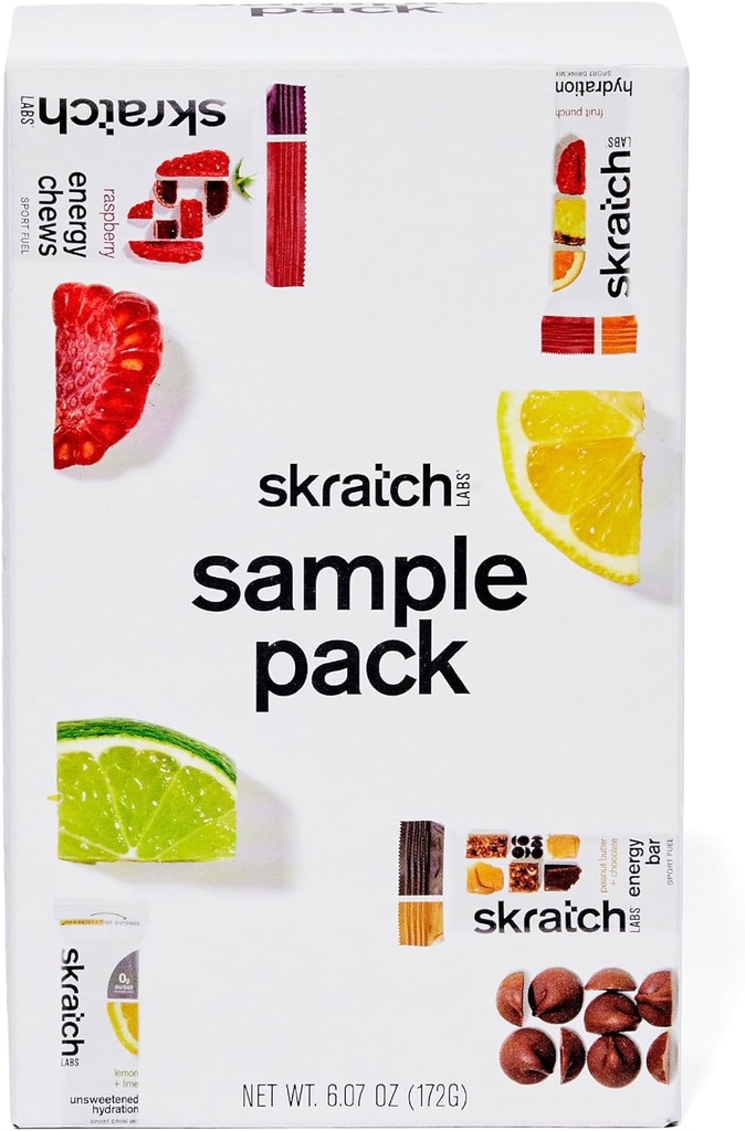 Skratch Labs Örnek Paketi - Hydration Drink Mix, Unsweetened Sport Drink Mix, Enerji Chews, Enerji Bar - Spor Beslenme Deneme Çeşitli Paketi - Koşu, Bisiklet, Yürüyüş ve Endurance Etkinlikler