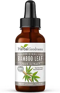 Herbal Papaya Bamboo Extract Liquid Collagen Silica Supplements 1oz - Silicio Organico - Organic Hair, Skin and Nails Vitamins Bamboo Leaves Extract - Strengthens Bone and Joints - 1 Bottle