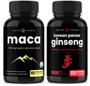 NutraChamps Κάψουλες ρίζας Maca και Korean Ginseng Κάψουλες 2 Πακέτων