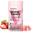 Saç Büyümesi için Biyotin Gummies 10000 • Vegan Biotin Vitaminleri Sağlıklı Saç, Cilt ve Çiçeği, Kadınlar ve Erkekler için Saç Vitamini - GMO, Chewable Supplement Supplement