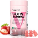 Saç Büyümesi için Biyotin Gummies 10000 • Vegan Biotin Vitaminleri Sağlıklı Saç, Cilt ve Çiçeği, Kadınlar ve Erkekler için Saç Vitamini - GMO, Chewable Supplement Supplement