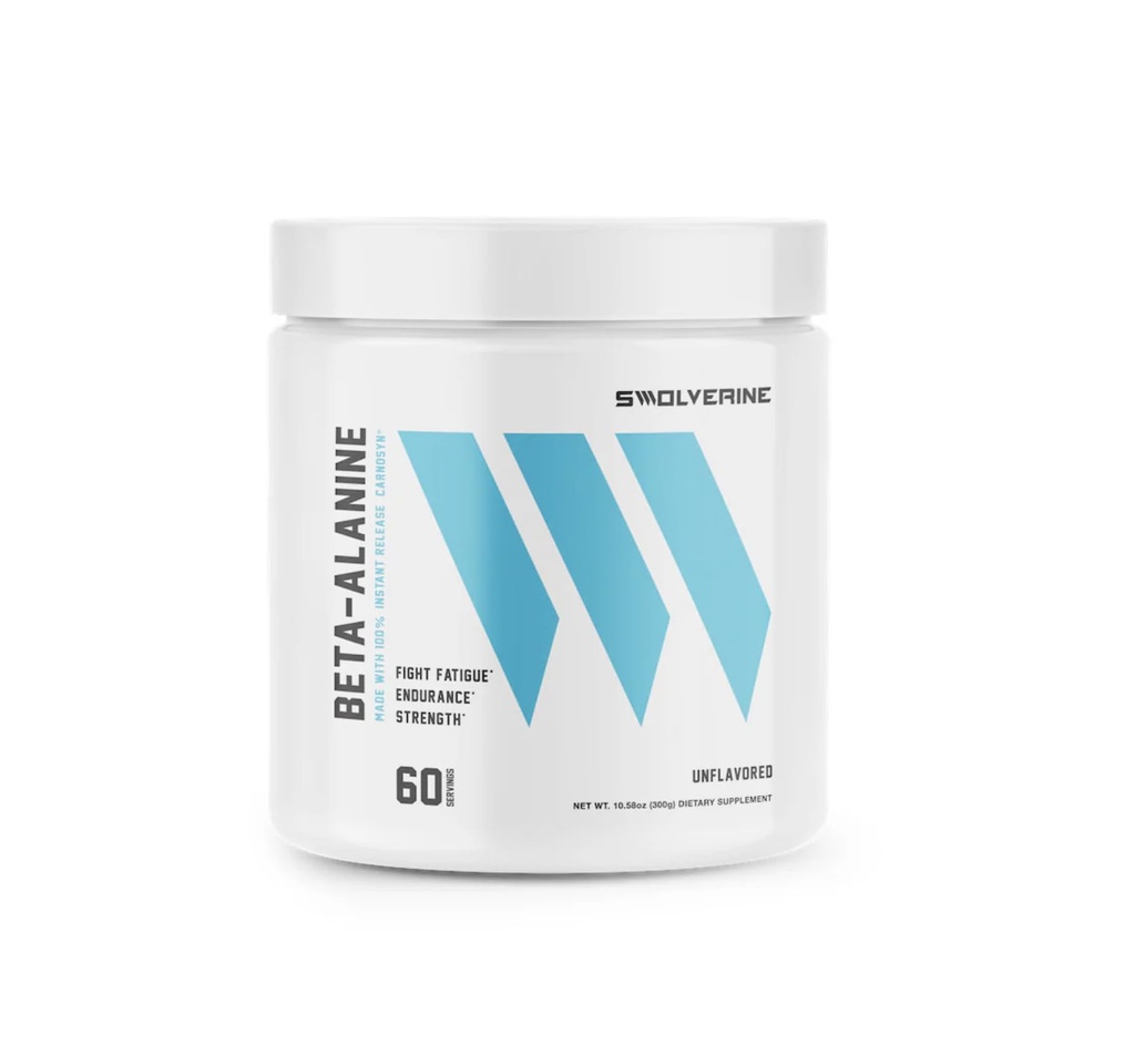 Swolverine Beta-Alanine | CarnoSyn, Instant-Release Amino-Acid, Gecikler Kas Fatigue, Arts Muscular Endurance, Unflavored, 5g Per Servis, 300g (60 Hizmet)