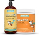 WONDER PAWS Omega Max Fish Oil Plus Probiyotik Chews - Köpek Ortak Sağlık, Cilt Moisture, Gut Health & Daily Wellness - Omega Max 16 Ounces - Probiyotik 90 Chews