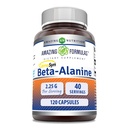 Amazing Formulas Beta Alanine Supplement | 2250 Mg Per | 120 Capsules | Non-GMO | Gluten-Free | Made in USA