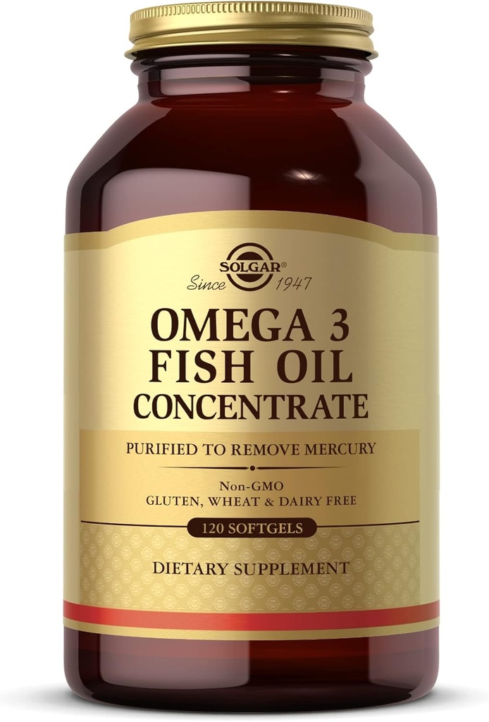 Solgar Omega-3 Balık Yağı - 120 Softgels - Ortak ve Metabolik Sağlık için Destek - Gluten Free, Non-GMO, Dairy Free - 60 Hizmetler