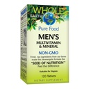 Natural Factors Whole Earth & Sea Men's Multivitamin & Mineral - Daily Health Supplement for Men Under 50 - Vegan, Non-GMO & Gluten-Free - 120 Tablets (60 Servings)