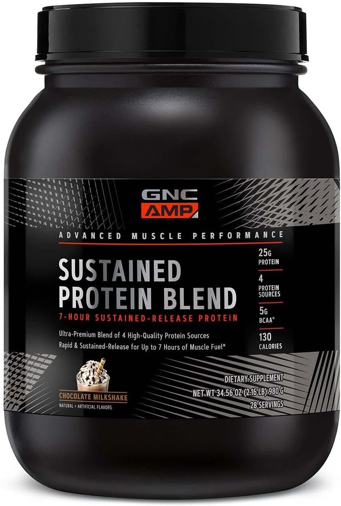 GNC AMP Sustained proteini - Chocolate Milkshake (28 servis)