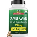 Peruvian Naturals Vitamin Organik C Camu Camu Capsules 1.500 mg - 150 Vegan Pills, Doğal C Tüm Gıda Camu Berry Organik, Non-GMO
