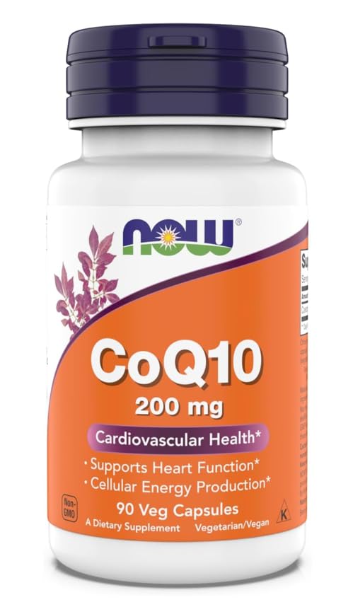 Şimdi Supplements - CoQ10 (Coenzyme Q10) 200 mg, Supports Cardiovascular Health*, Kosher, Vegan 90 Vegetarian Capsules