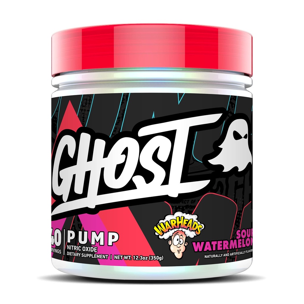 GHOST Pump Nitrik Oksit Toz, Warheads Sour Watermelon - 40 Hizmet - Sugar & Stim-Free Pre-Workout Supplements- L-Citrulline, Arginine Nitrate & L-Glutathi