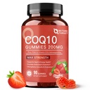 NATI TARGET CoQ10 Gummies 200 mg - Yüksek Abhidrasyon Coenzyme Q10 Kalp, Enerji ve Antioksit ile PQ,Zinc & Ashwagandha, Strawberry Flavor, 90 Count