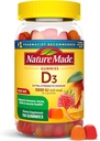 Nature Made Vitamin D3 5000 IU Per Care Gummies Extra Strength, Bone and Immune Health Support, 150 Vitamin D Gummies for Yetişkinler, 75 Day Supply