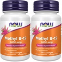 NOW Foods Supplements, Methyl B-12 (Methylcobalamin) 1,000 mcg, Nervous System Health*, 100 Lozenges (Pack of 2)