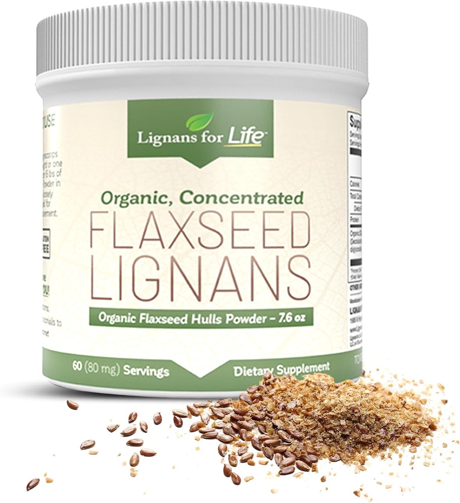 Hayat için Lignans - Doğal Bulk Ground Flaxseed Toz - Omega 3 & 6 Fatty Asits Yüksek Fiber Antioksitleri doldurdu - Sağlıklı Kalp ve Saç, Sağlıklı Immune Sistemi - 60 Sayfa başına 80 mg hizmet