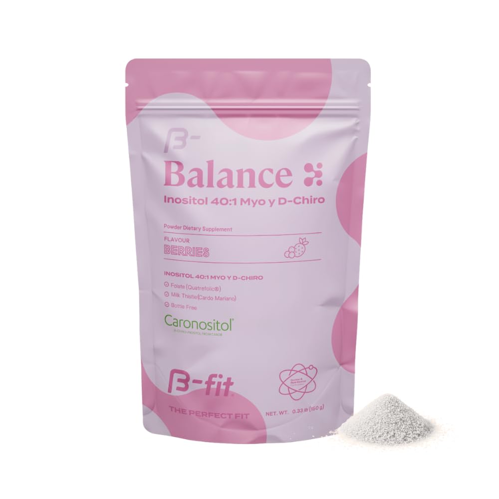 Inositol Balance 150g - Inositol 40:1 Myo & D-Chiro - Tozlu Gıda Supplement - Berry Flavor - Folic Acid - Hayır Katkıları -% 100 Saf - Şişe Ücretsiz