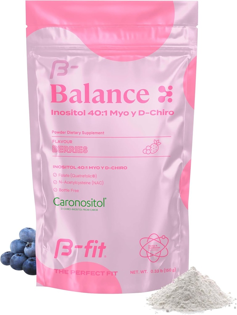 Inositol Balance 150g - Inositol 40:1 Myo & D-Chiro - Tozlu Gıda Supplement - Berry Flavor - Folic Acid - Hayır Katkıları -% 100 Saf - Şişe Ücretsiz