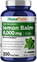NusaPure Lemon Balm 30:1 Extract, 200 mg Ισοδύναμο με 6000mg Per Vegan Caps - 200 Count Non-GMO, Vegan Bioperine
