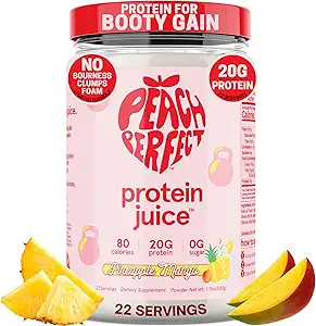 Peach Perfect Whey Protein Powder for Women, Anyapple Mango Protein Juice for Women, 20g Clear Whey Protein Isolate Per Serving for Muscle Support, Meal Replacement Shake, Protein Water, 22 Servings