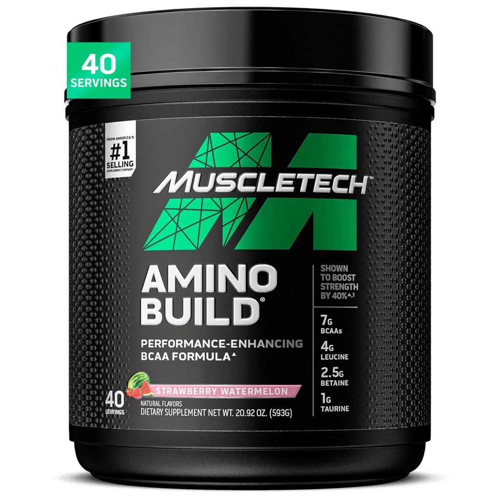 KasTech | BCAA Amino Asits + Elektrolyte Toz | BCAAs + Electrolytes Support | Build Lean Muscle & Boost Endurance | Strawberry Watermelon | 593 gram | 40 hizmet