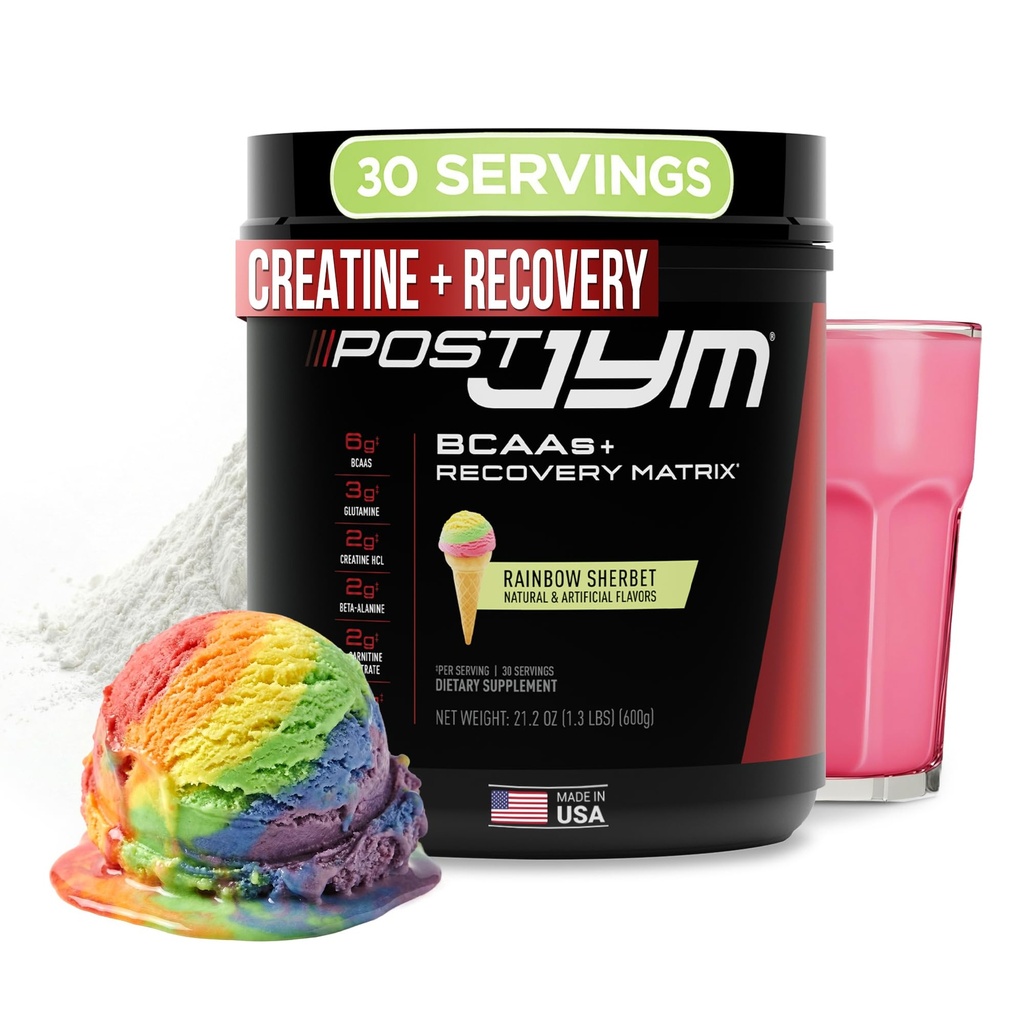 JYM Supplement Science Post JYM Active Matrix Rainbow SherbetEnergy Toz Kretine HCL, BCAA'nın, Glutamine, Carnitine, Betaine, Taurine for Strength, Repair, Performans 30 Hizmetler